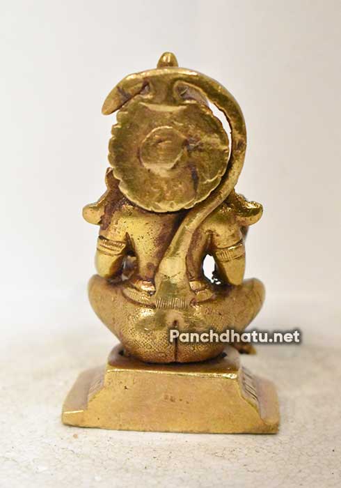 Hanuman Sitting Back Panchdhatu Murti