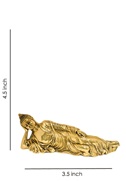 Resting Buddha Inch Panchdhatu Murti