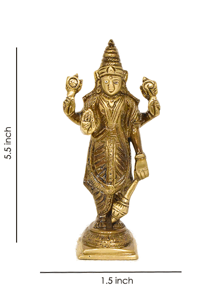 Vishnu ji Inch Panchdhatu Murti